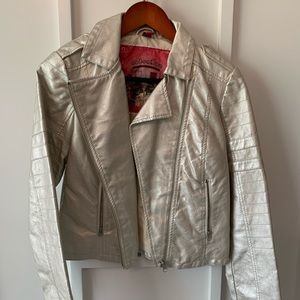 Women’s silver not leather jacket